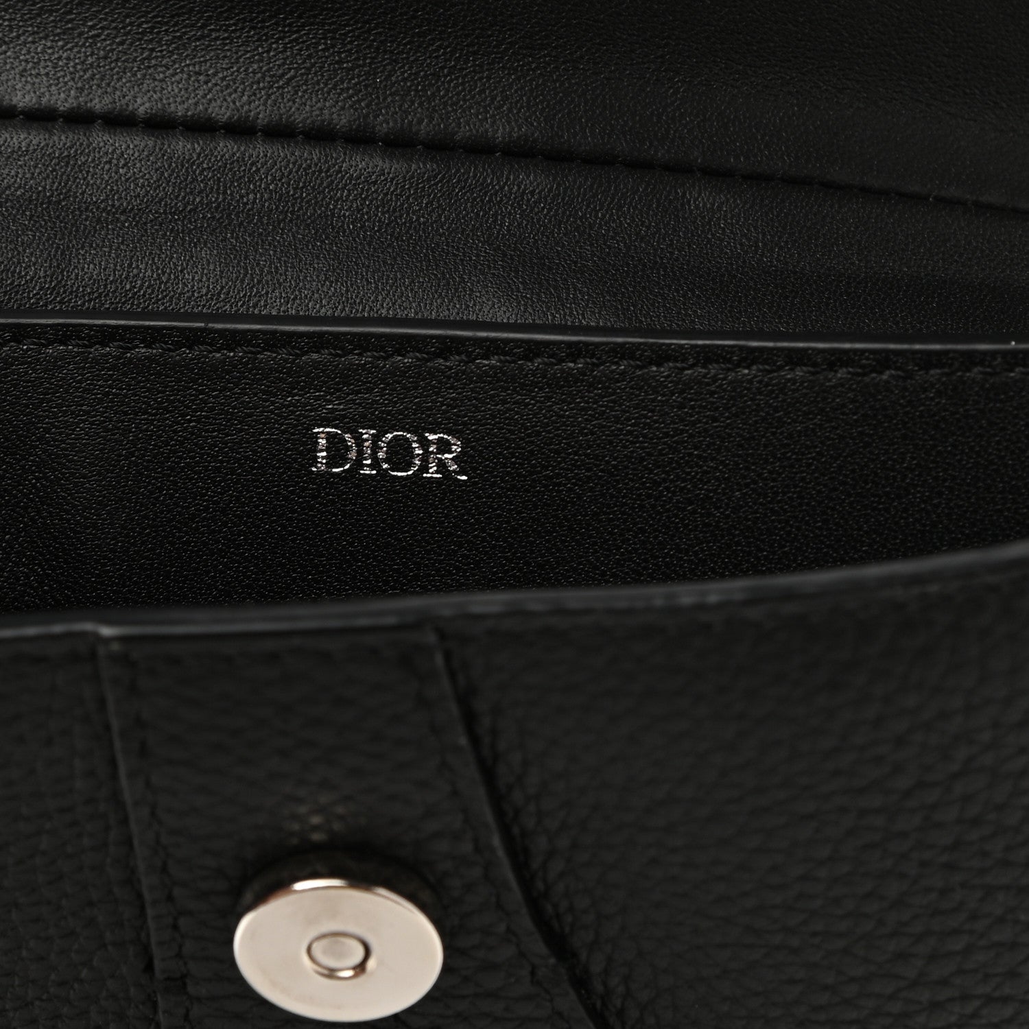 Christian Dior X KAWS Grained Calfskin Saddle Wristlet Black 6 of 6