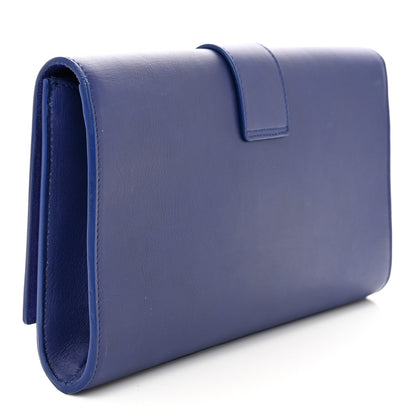 Saint Laurent Calfskin Classic Y Ligne Clutch Royal Blue 3 of 11