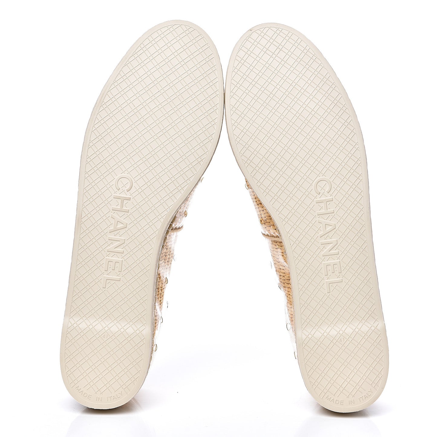 PVC Raffia CC Espadrilles 41 Beige