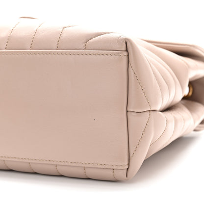 Saint Laurent Calfskin Y Quilted Monogram Medium Loulou Chain Satchel Light Natural 10 of 13