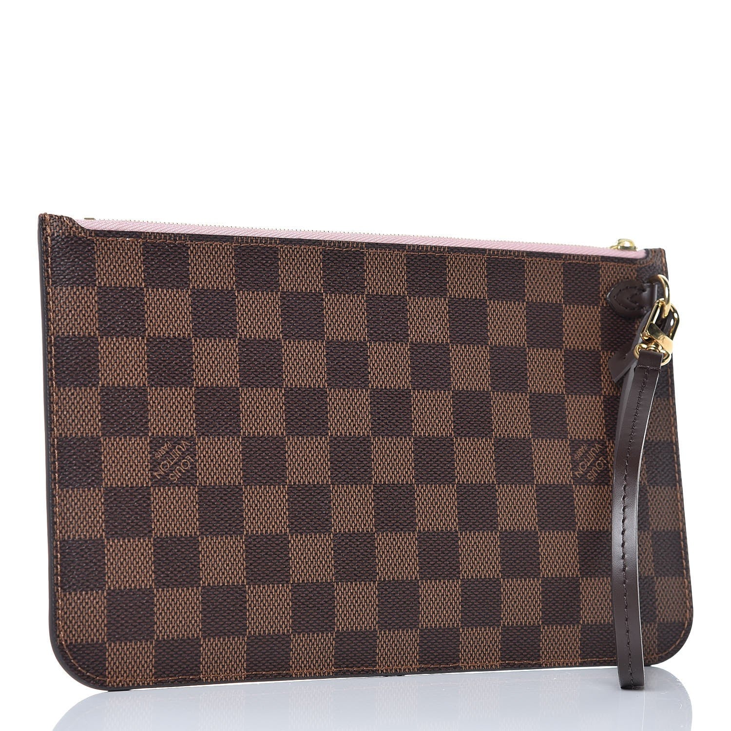 Louis Vuitton Damier Ebene Neverfull MM GM Pochette Rose Ballerine 3 of 7