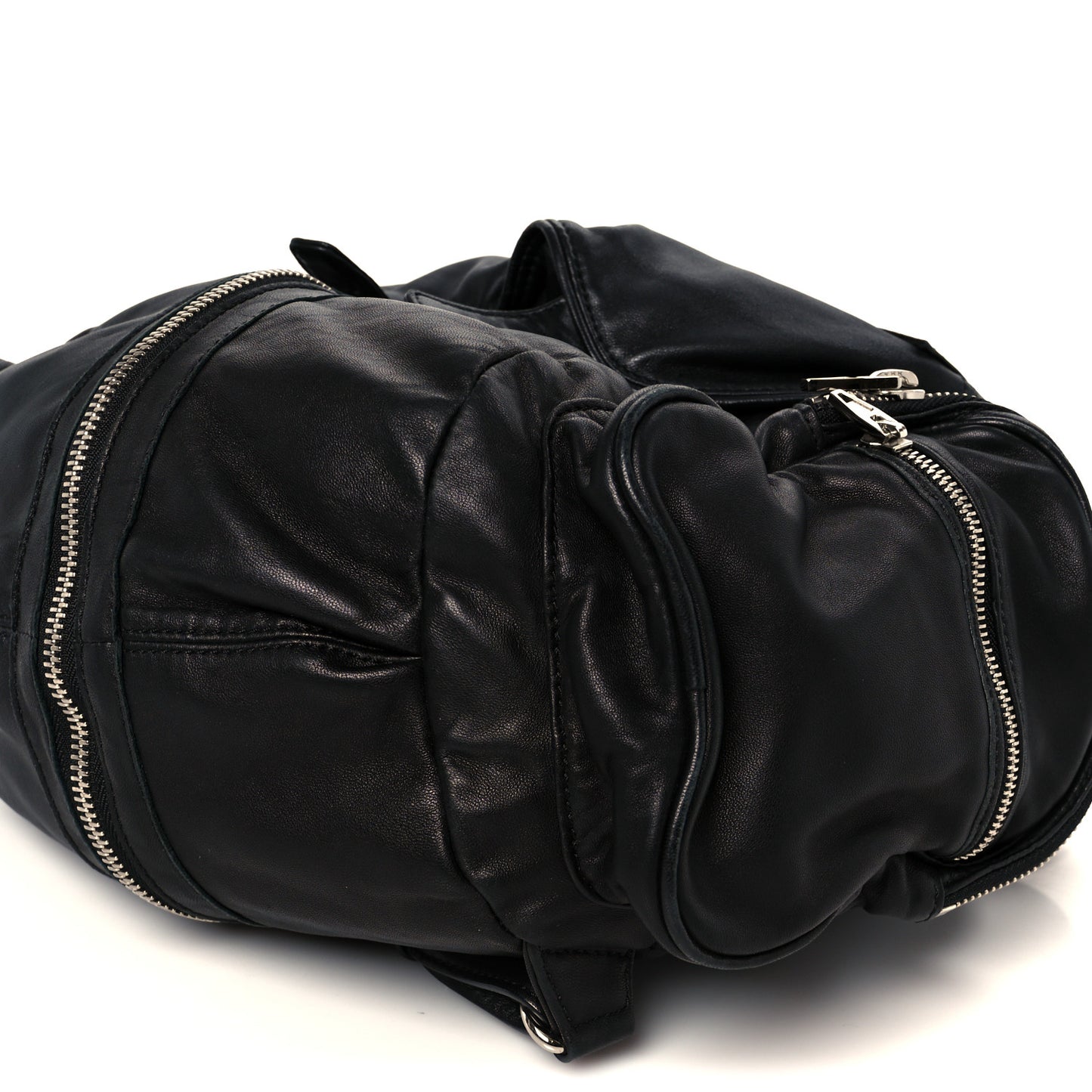 Lambskin Marti Backpack Bag Washed Black Rhodium Hardware