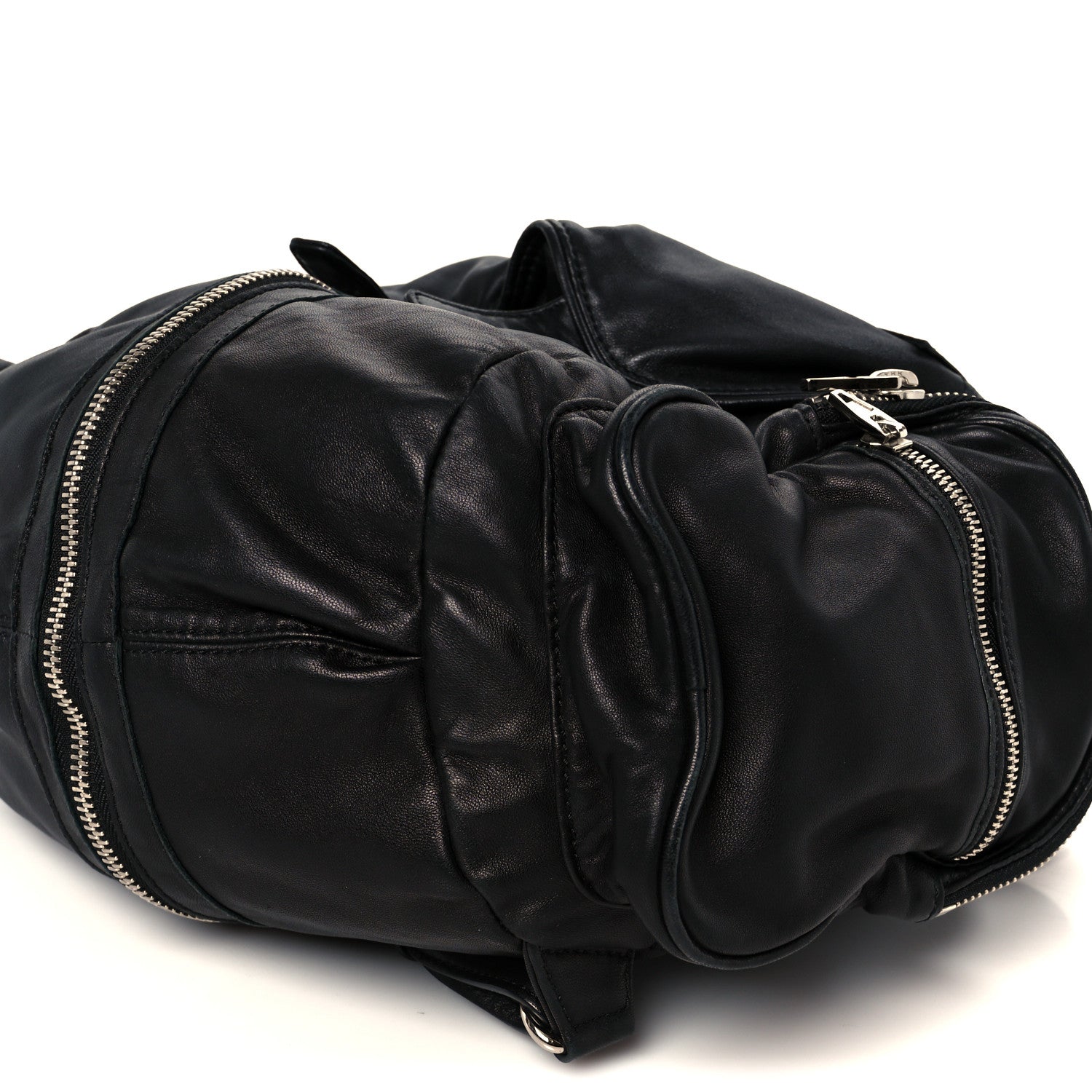 alexander wang marti neptune twill and leather backpack Alexander Wang Lambskin Marti Backpack Bag Washed Black Rhodium Hardware  1788314 – FASHIONPHILE