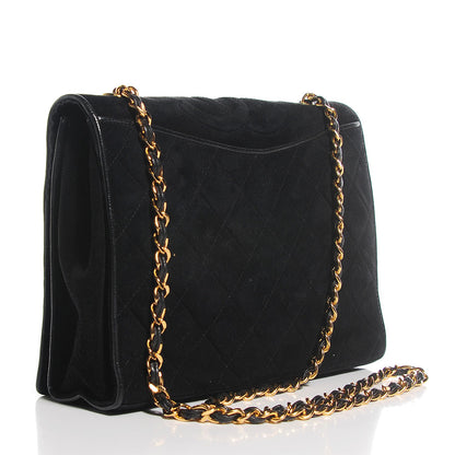 Chanel Suede Quilted Small Flap Bag Black 3 of 8