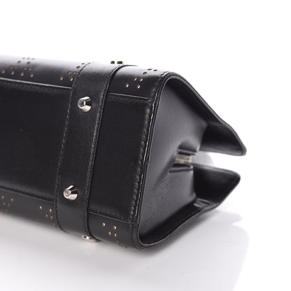 Christian Dior Calfskin Cannage Perforated Small Lady Dior East West Black 9 of 13