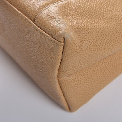 Chanel Caviar Flap Shoulder Bag Beige 11 of 12