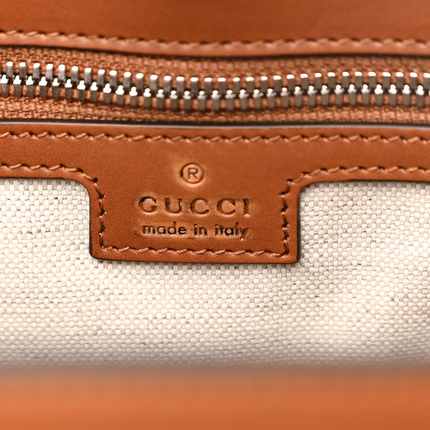 Gucci Calfskin GG Tennis Embossed Large Tote Bag Brown 6 of 12