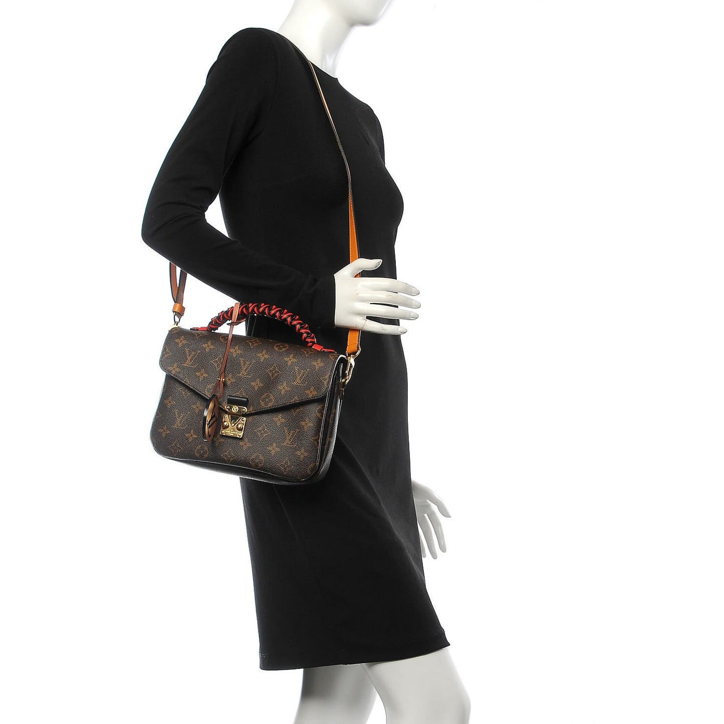 Monogram Braided Pochette Metis Coquelicot