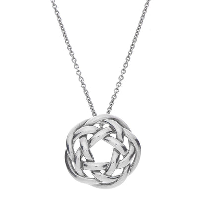Tiffany Sterling Silver Love Knot Pendant Necklace 4 of 7