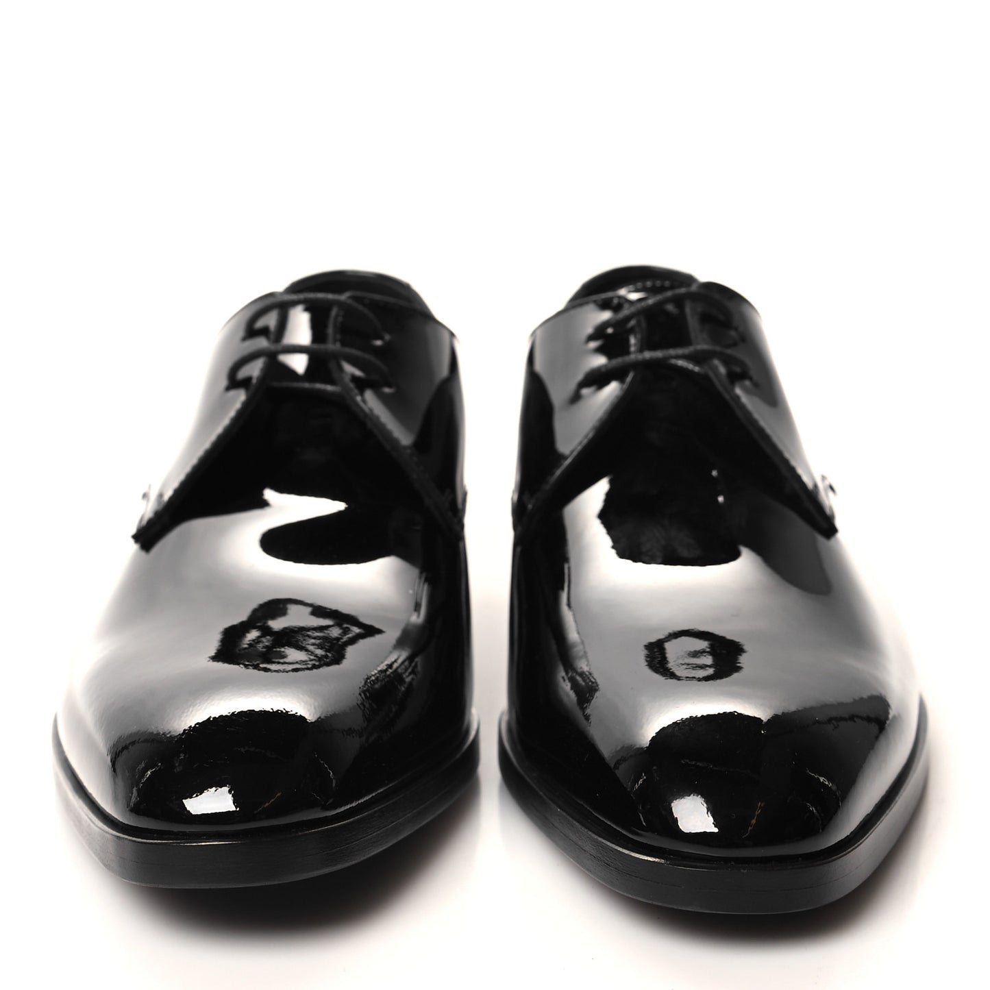 Patent Baltimora Lace Up Derby Shoes 39.5 Black