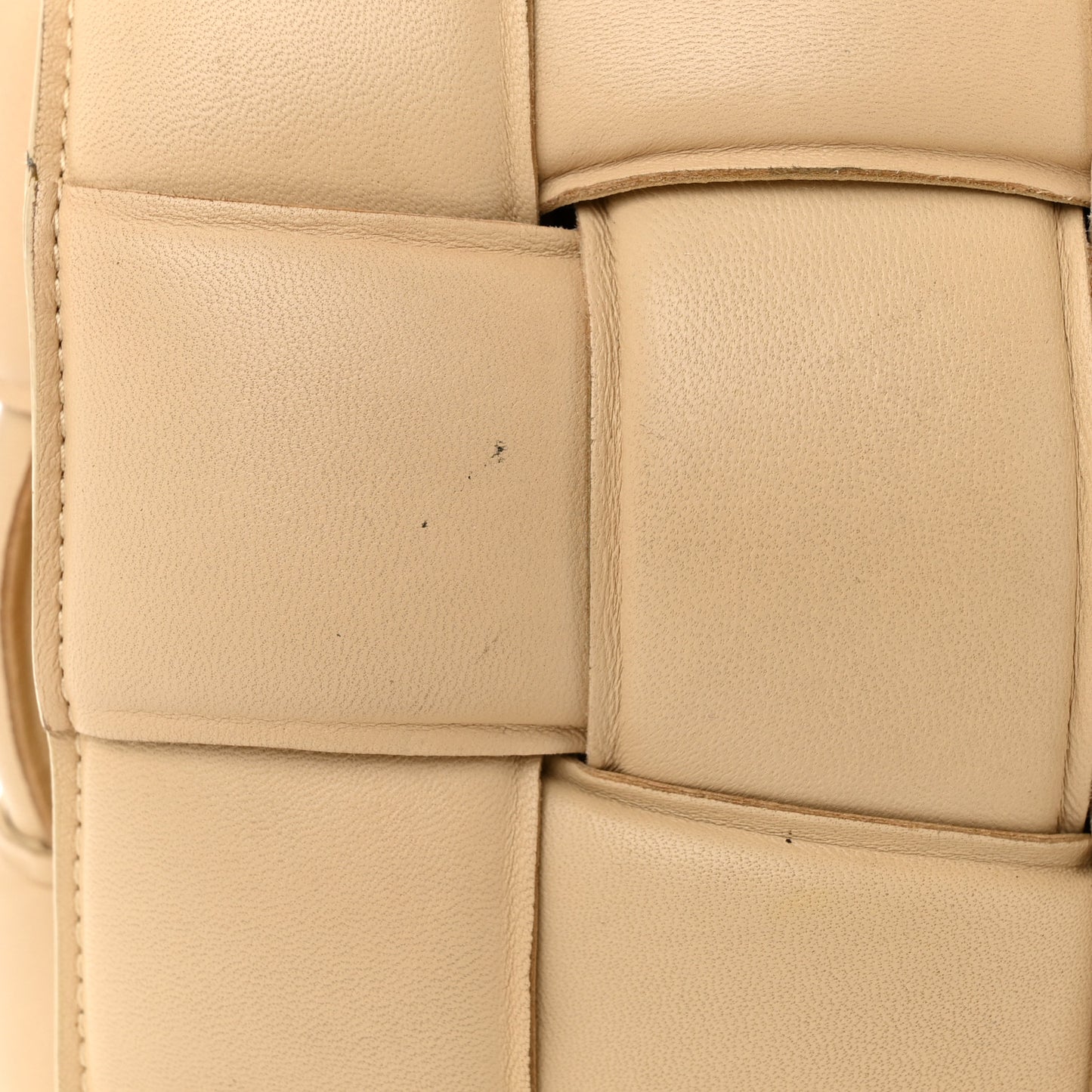 Lambskin Maxi Intrecciato Padded Chain Cassette Crossbody Bag Porridge