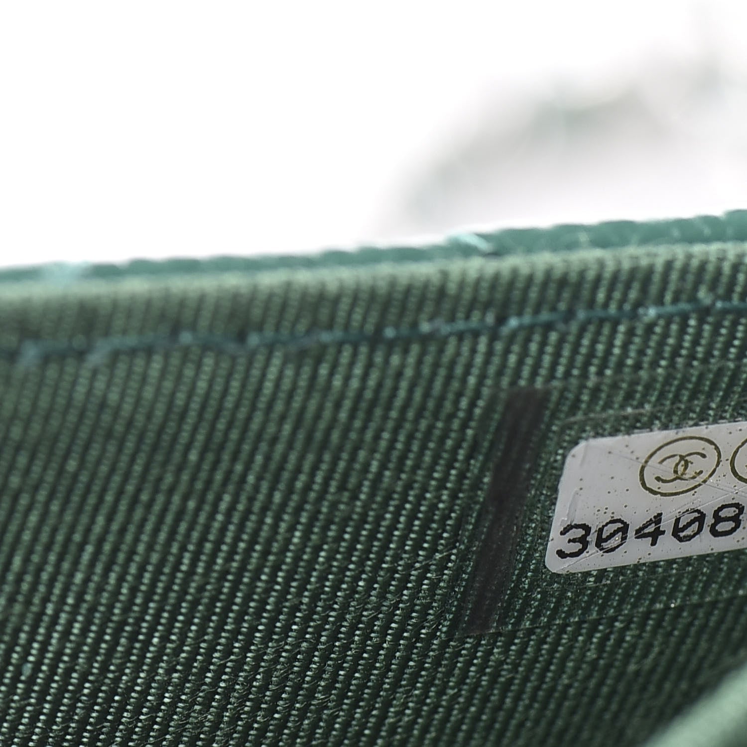 Chanel Caviar Quilted Card Holder On Chain Green 7 of 10