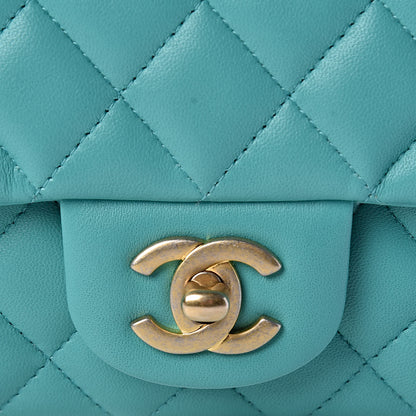 Chanel Lambskin Quilted Mini Rectangular Flap Green 10 of 11