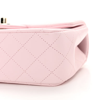 Chanel Lambskin Quilted Mini Top Handle Rectangular Flap Light Pink 10 of 12