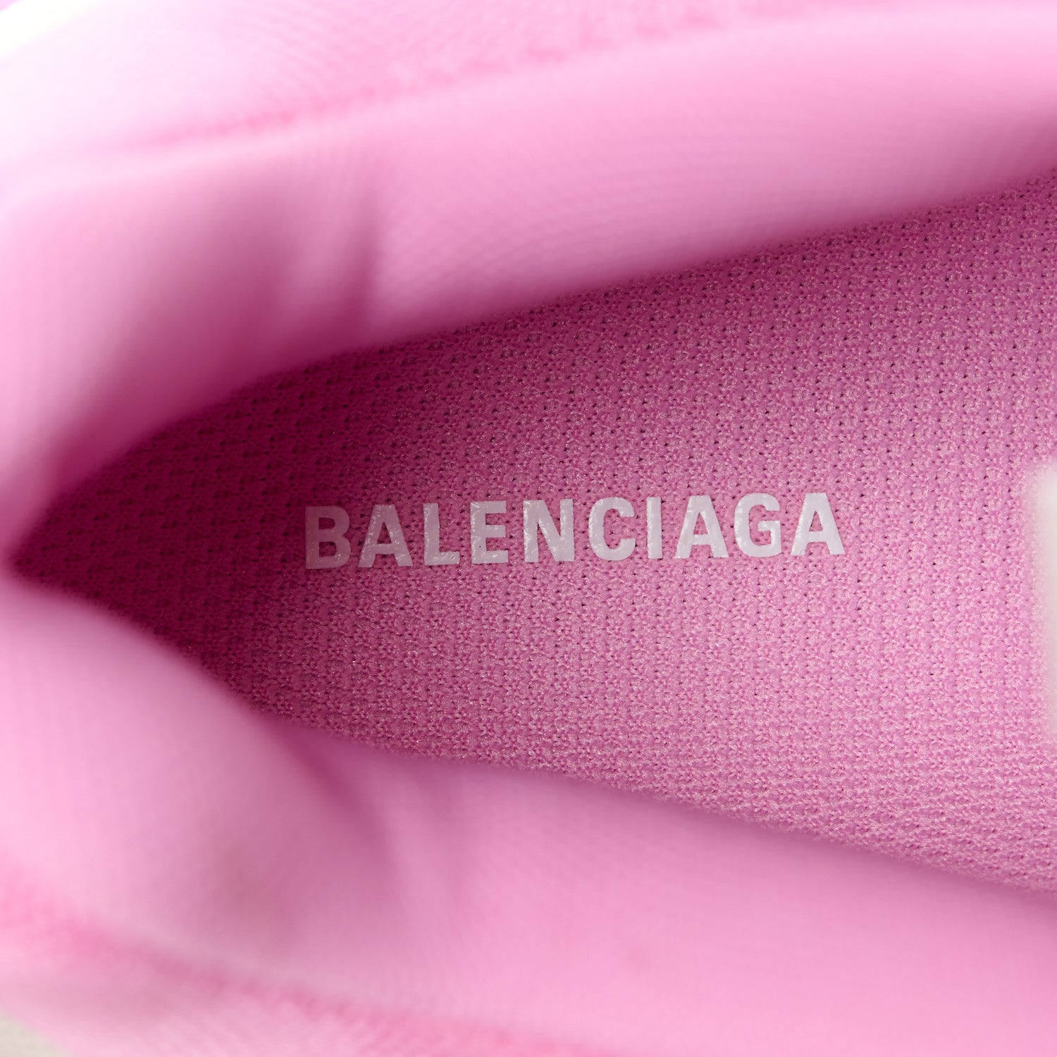 Balenciaga Fabric Mesh Womens Triple S Sneakers 37 Pink White 7 of 9