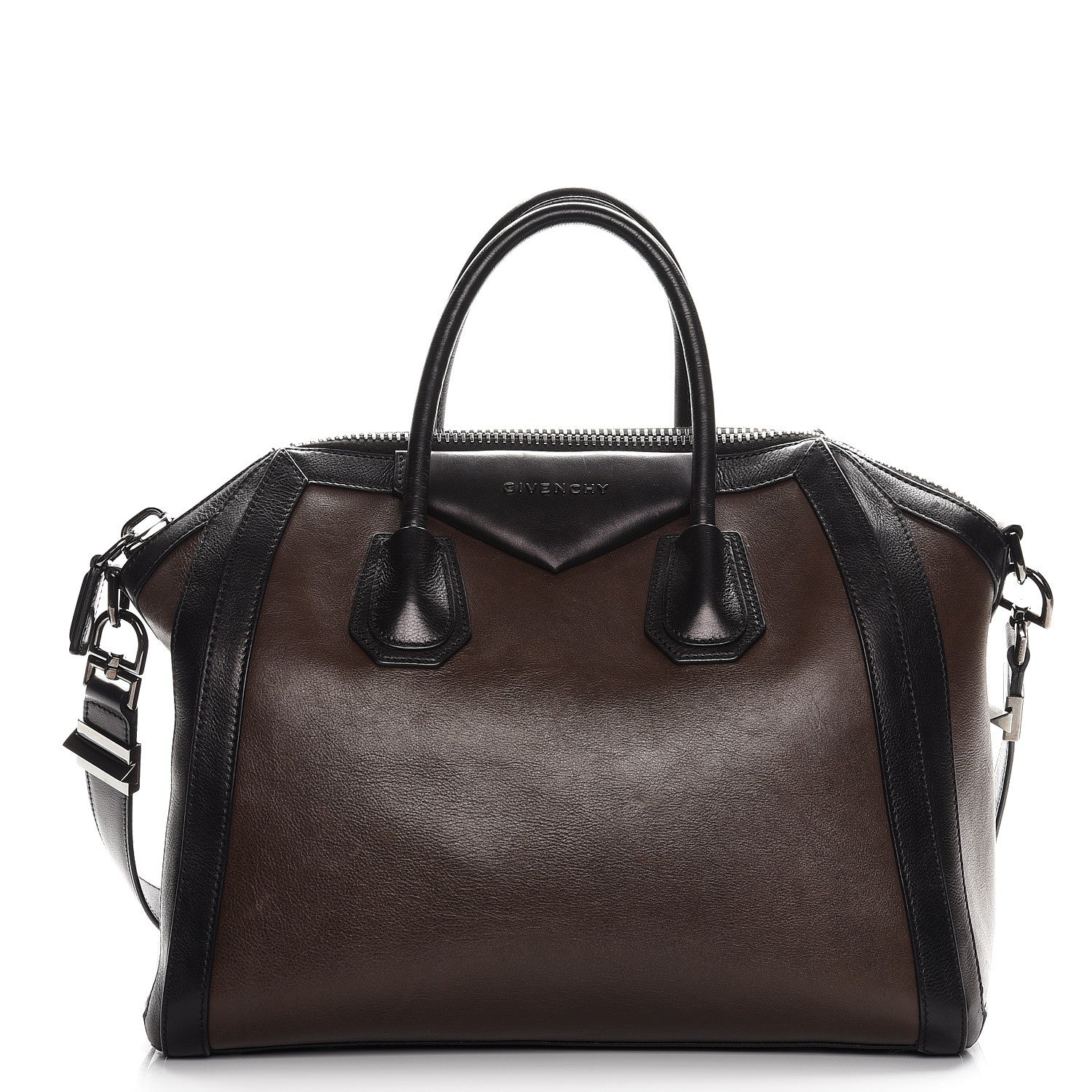 Givenchy Calfskin Medium Bi-Color Antigona Brown Black 1 of 13