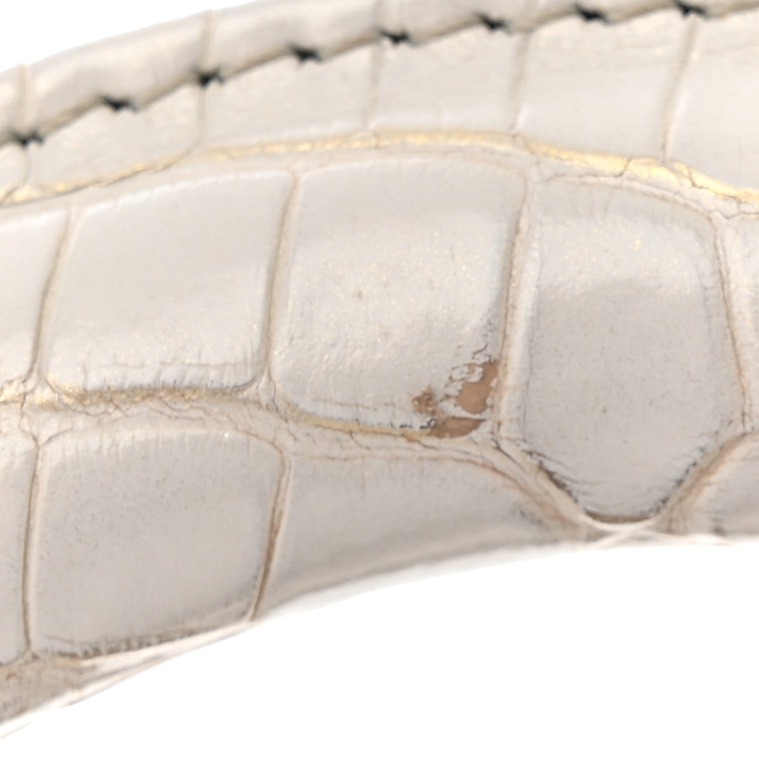 Christian Dior Metallic Alligator Medium Lady Dior White Grey 11 of 12