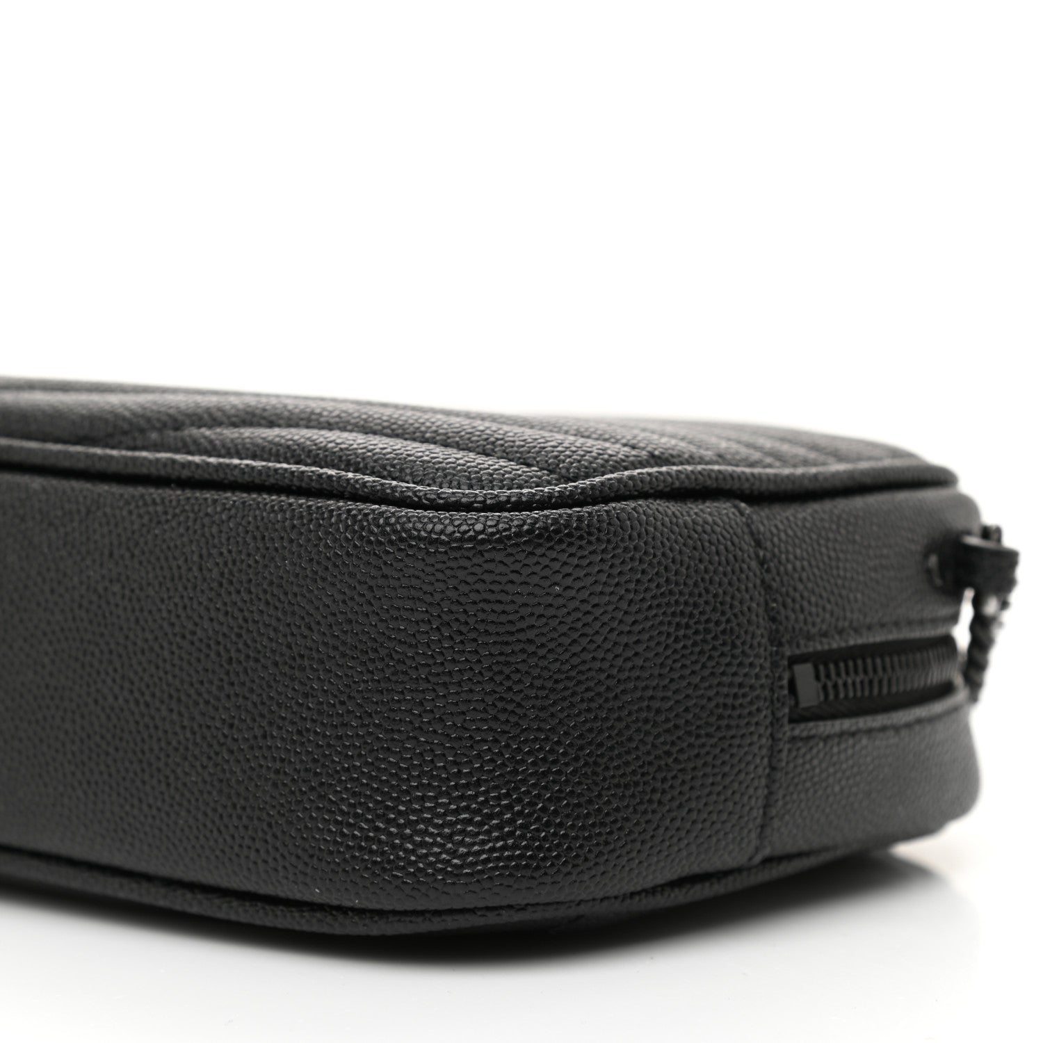Saint Laurent Grain De Poudre Matelasse Monochrome Monogram Mini Lou Camera Bag Black 8 of 8