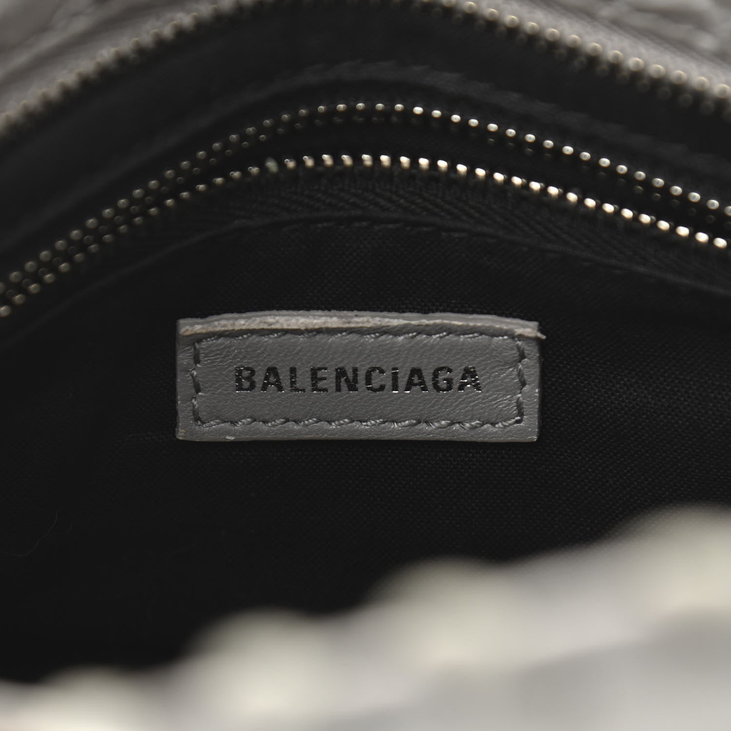Balenciaga Calfskin Crocodile Embossed Silver Metallic Edge Hardware Mini City Haussmannien 6 of 9