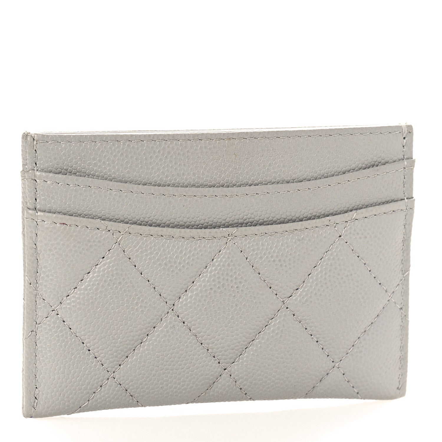 Chanel Caviar Quilted Card Holder Grey 3 of 10