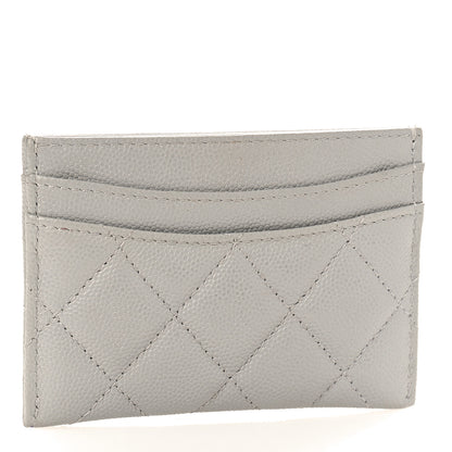 Chanel Caviar Quilted Card Holder Grey 3 of 10