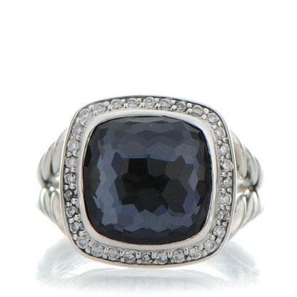David Yurman Sterling Silver Diamond Black Orchid 11mm Albion Ring 53 6.5 1 of 6