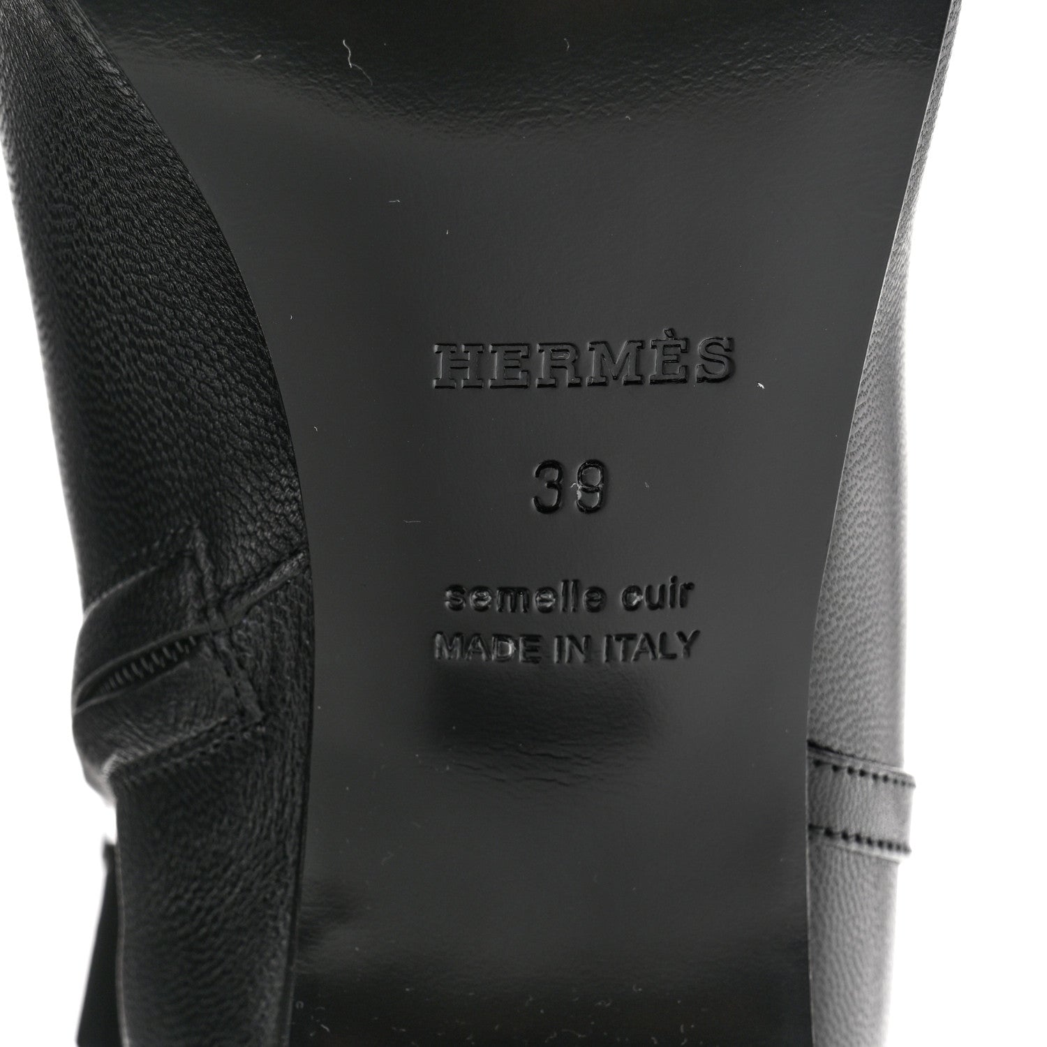 Hermes Calfskin Imperial 50 Ankle Boots 39 Black 8 of 10