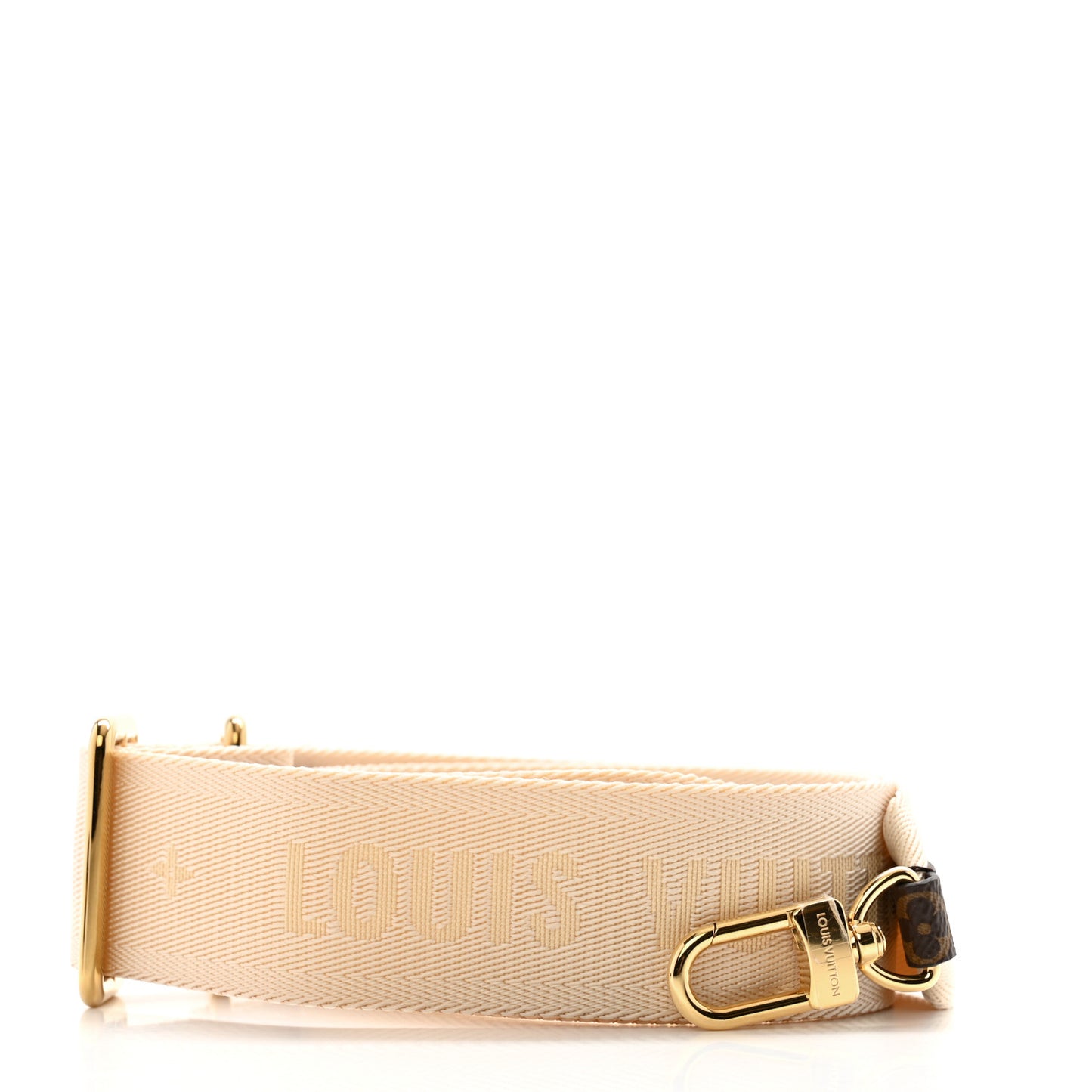 Nylon Monogram Strap with Coin Purse Cream