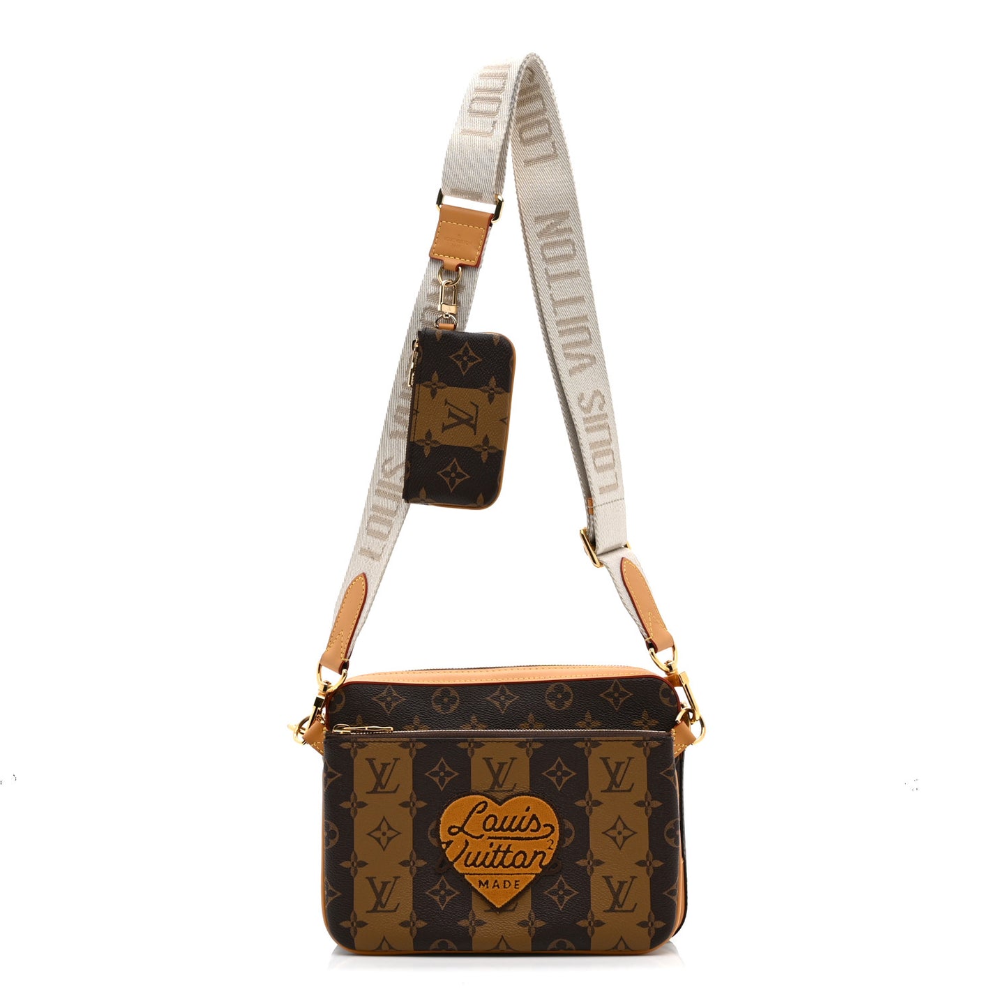 X NIGO Reverse Monogram Stripes Trio Messenger