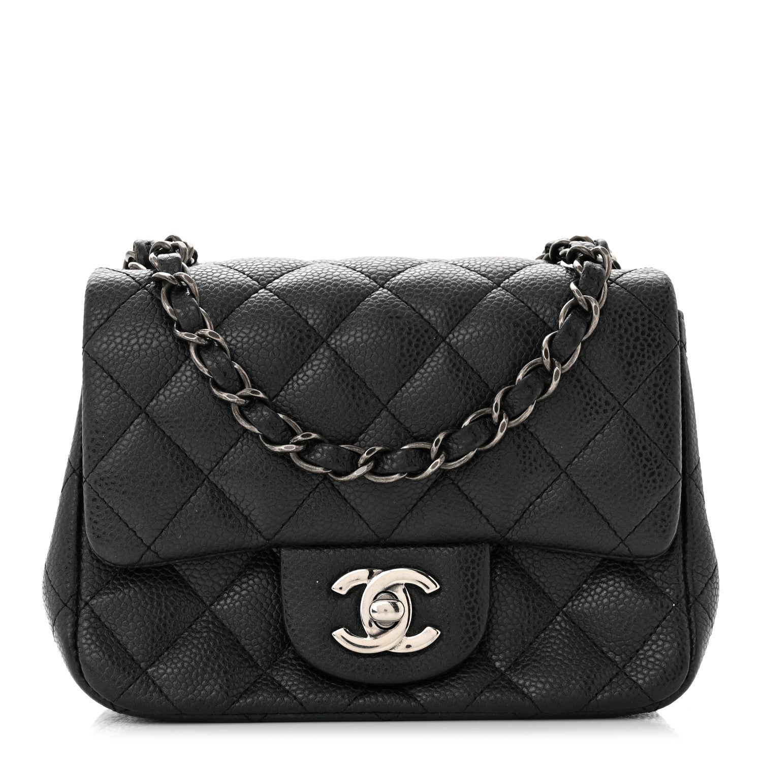 Chanel Caviar Quilted Mini Square Flap Dark Charcoal 1 of 10