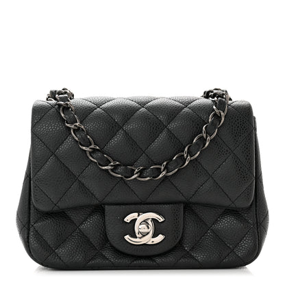 Chanel Caviar Quilted Mini Square Flap Dark Charcoal 1 of 10