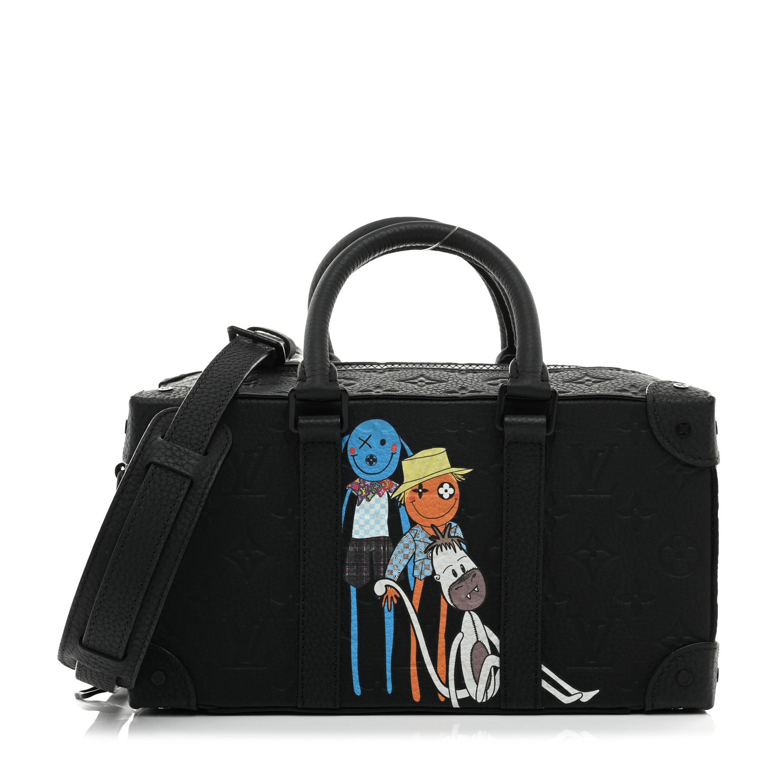 Louis Vuitton Taurillon Monogram Cartoon LV Friends Speedy Soft Trunk Black 1 of 10