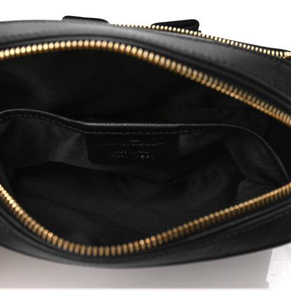 Salvatore Ferragamo Hammered Calfskin Lydia Bow Camera Bag Black 5 of 8