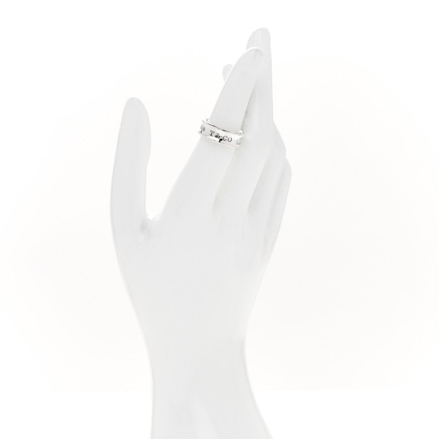 Tiffany Sterling Silver 1837 Band Ring 51 5.75 2 of 5