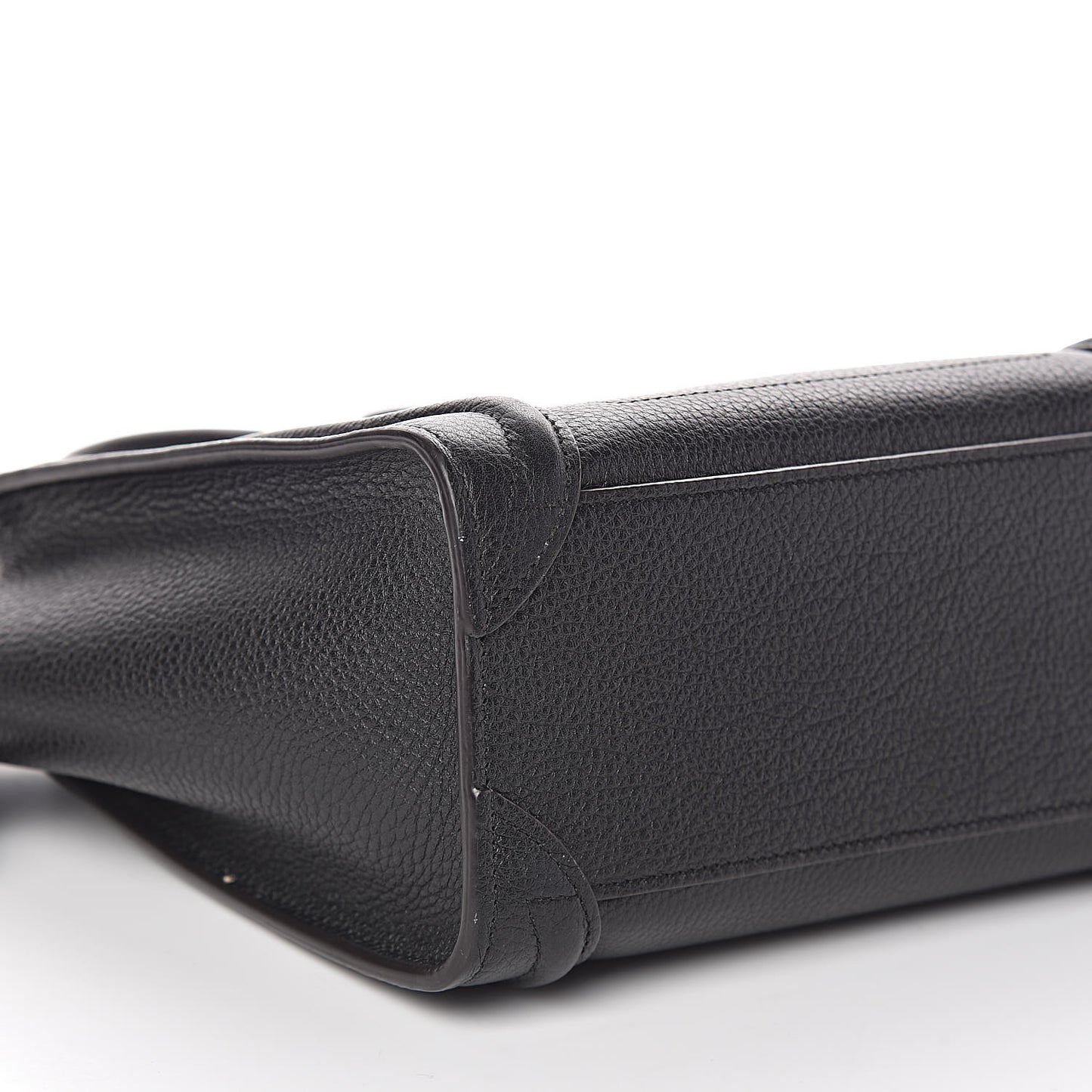 Drummed Calfskin Nano Luggage Black