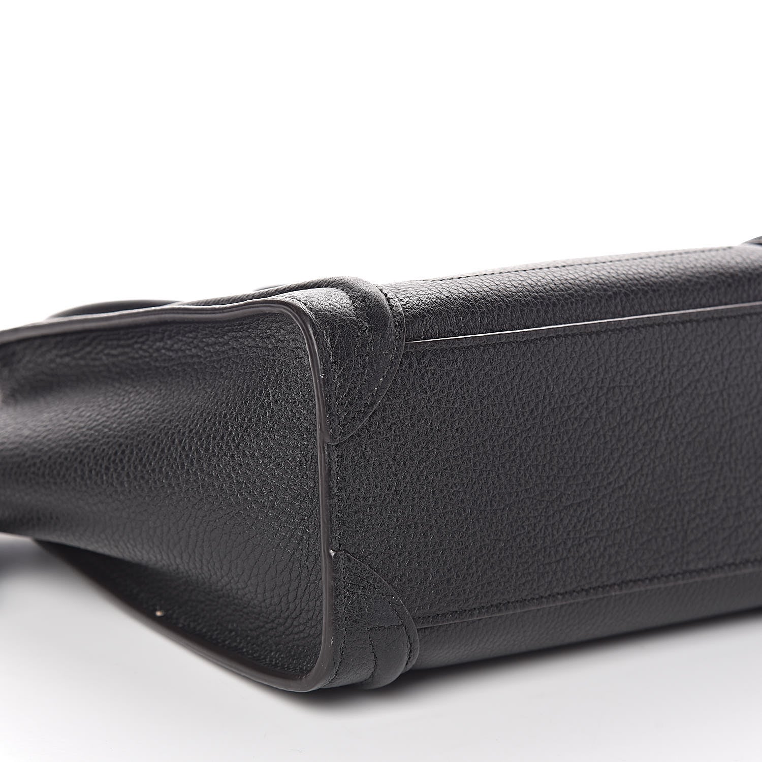 Celine Drummed Calfskin Nano Luggage Black 7 of 9