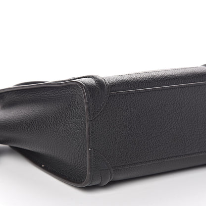 Celine Drummed Calfskin Nano Luggage Black 7 of 9