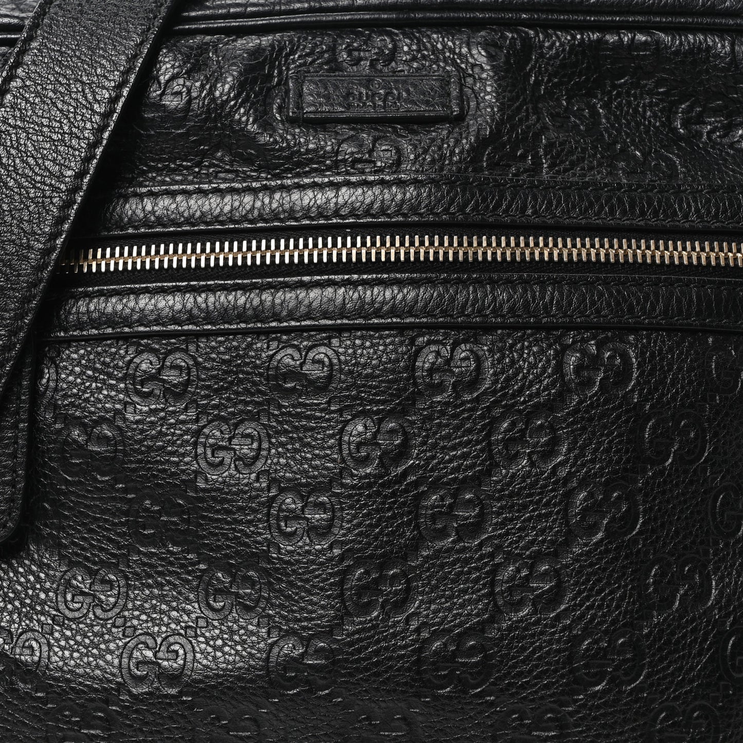 Guccissima Flat Messenger Bag Black