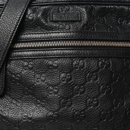 Gucci Guccissima Flat Messenger Bag Black 8 of 10