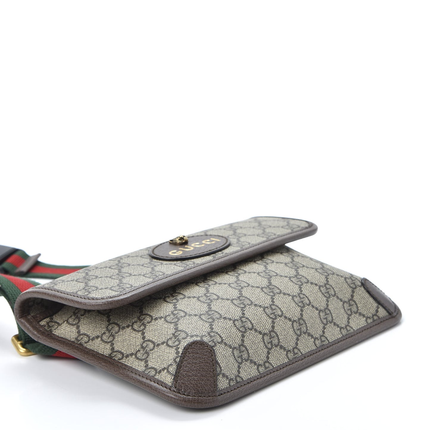 GG Supreme Monogram Neo Vintage Web Belt Bag Brown