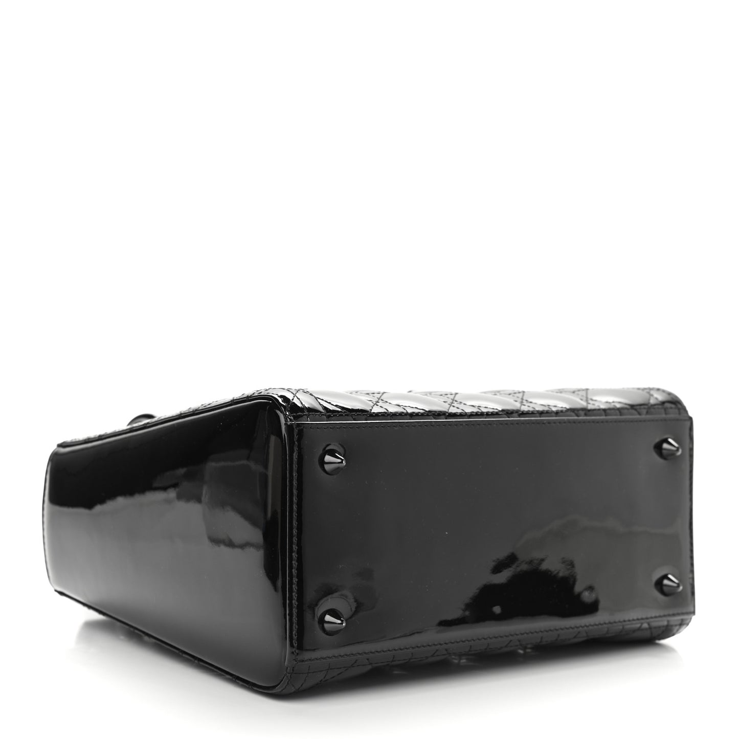 Patent Cannage Medium Lady Dior Black