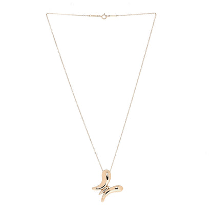 Tiffany 18K Yellow Gold Elsa Peretti Butterfly Pendant Necklace 6 of 18