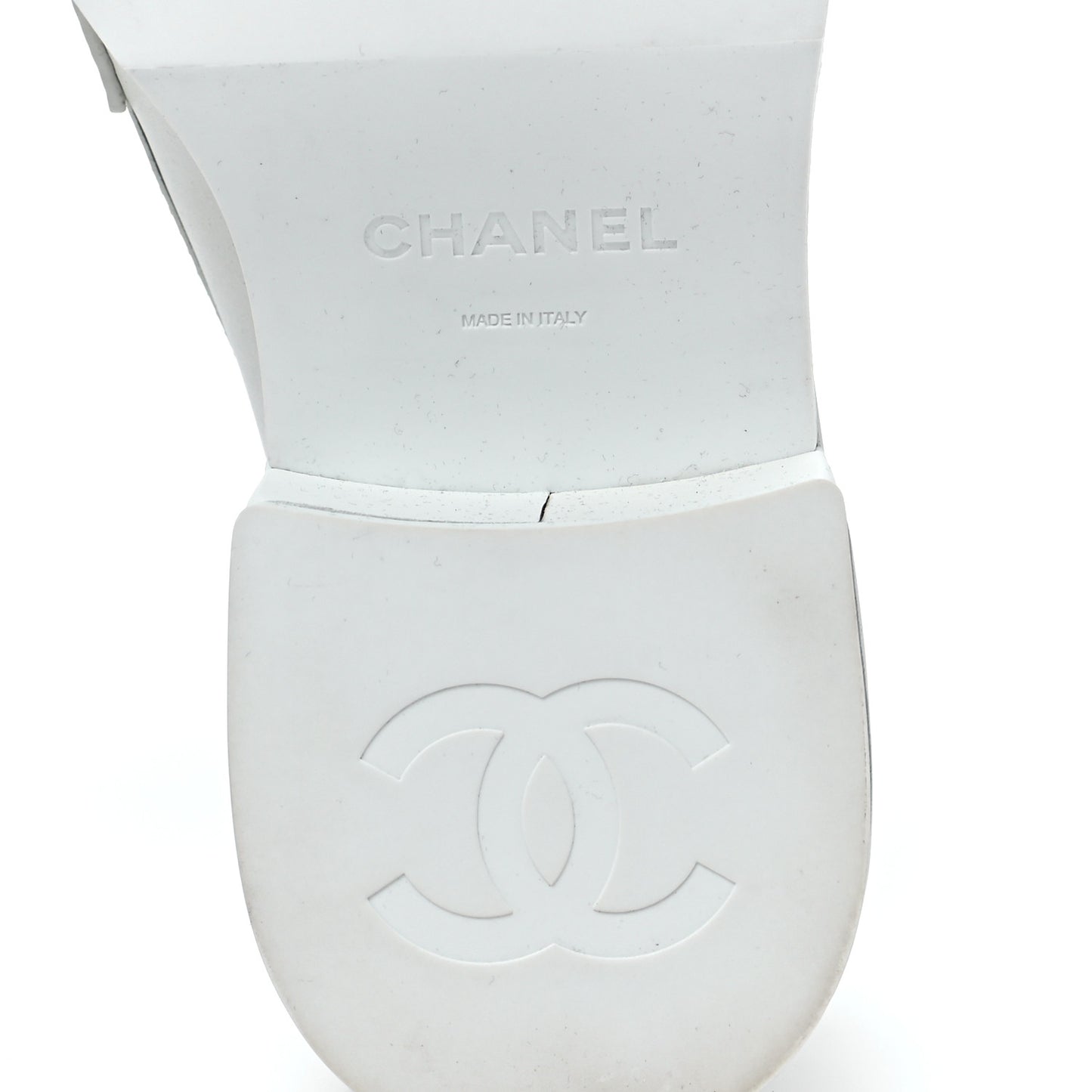 Calfskin CC Platform Loafers 37 White