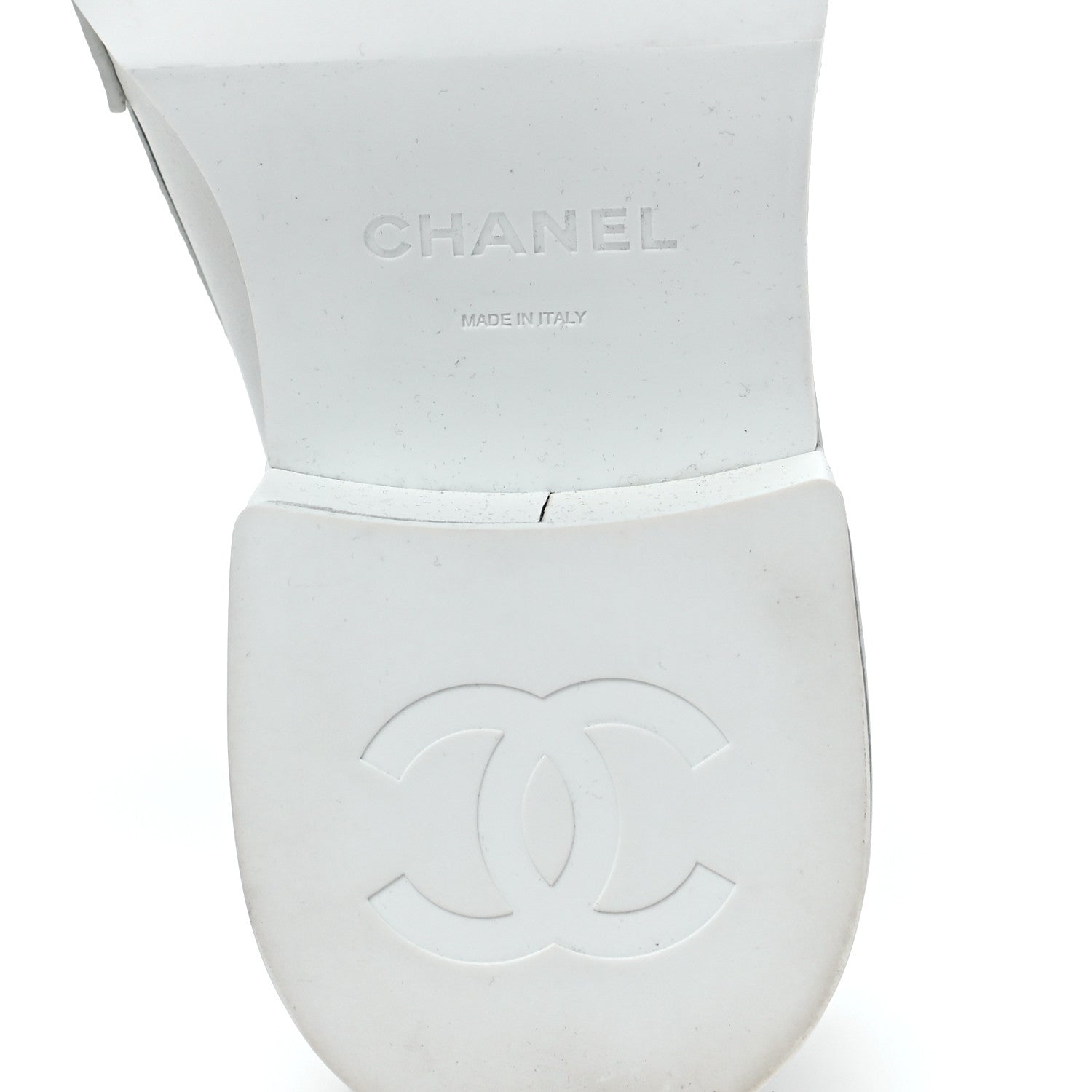 Chanel Calfskin CC Platform Loafers 37 White 6 of 8
