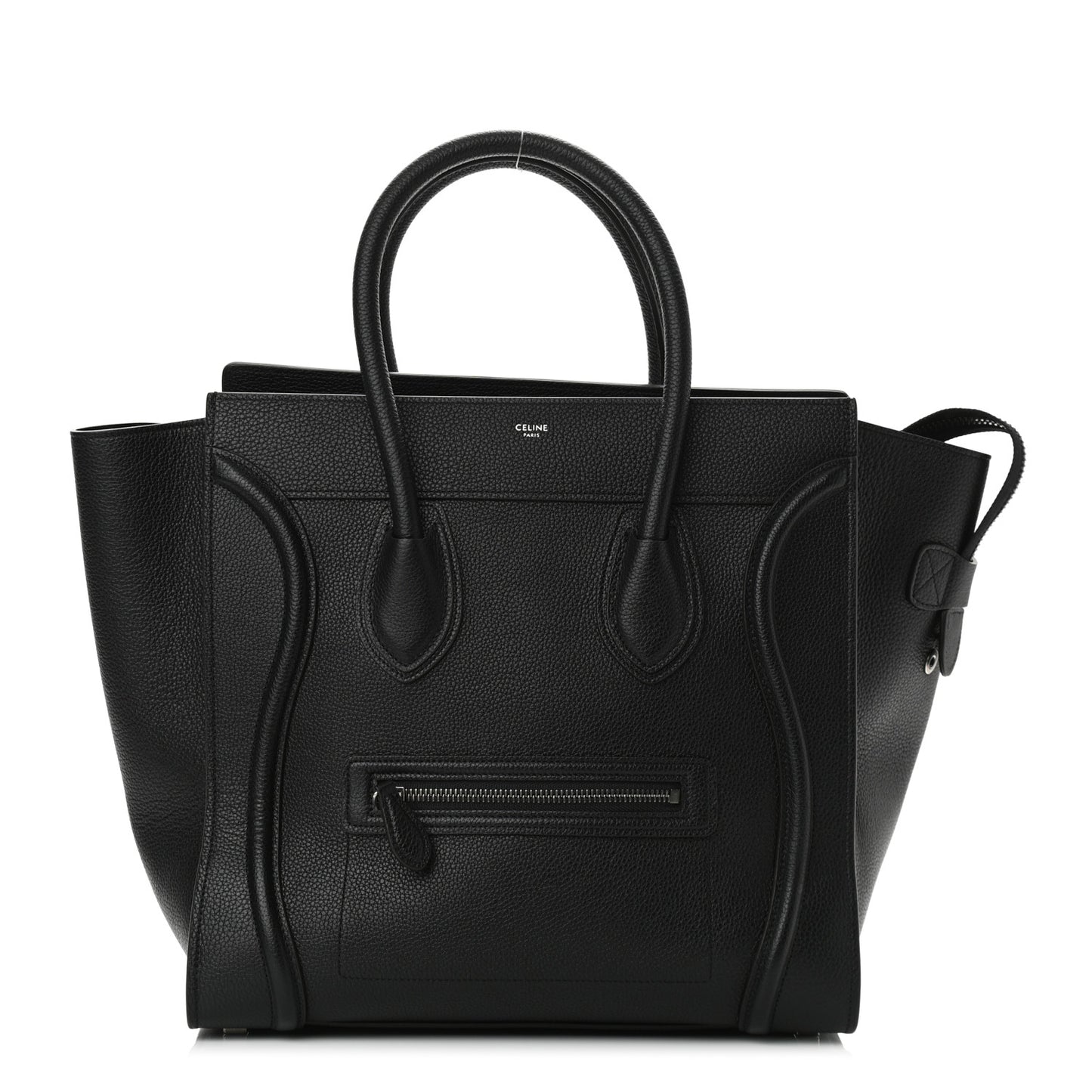 Drummed Calfskin Mini Luggage Black