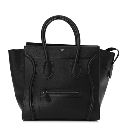 Celine Drummed Calfskin Mini Luggage Black 1 of 9