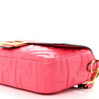 Fendi Nappa FF 1974 Embossed Baguette Lampone 10 of 10
