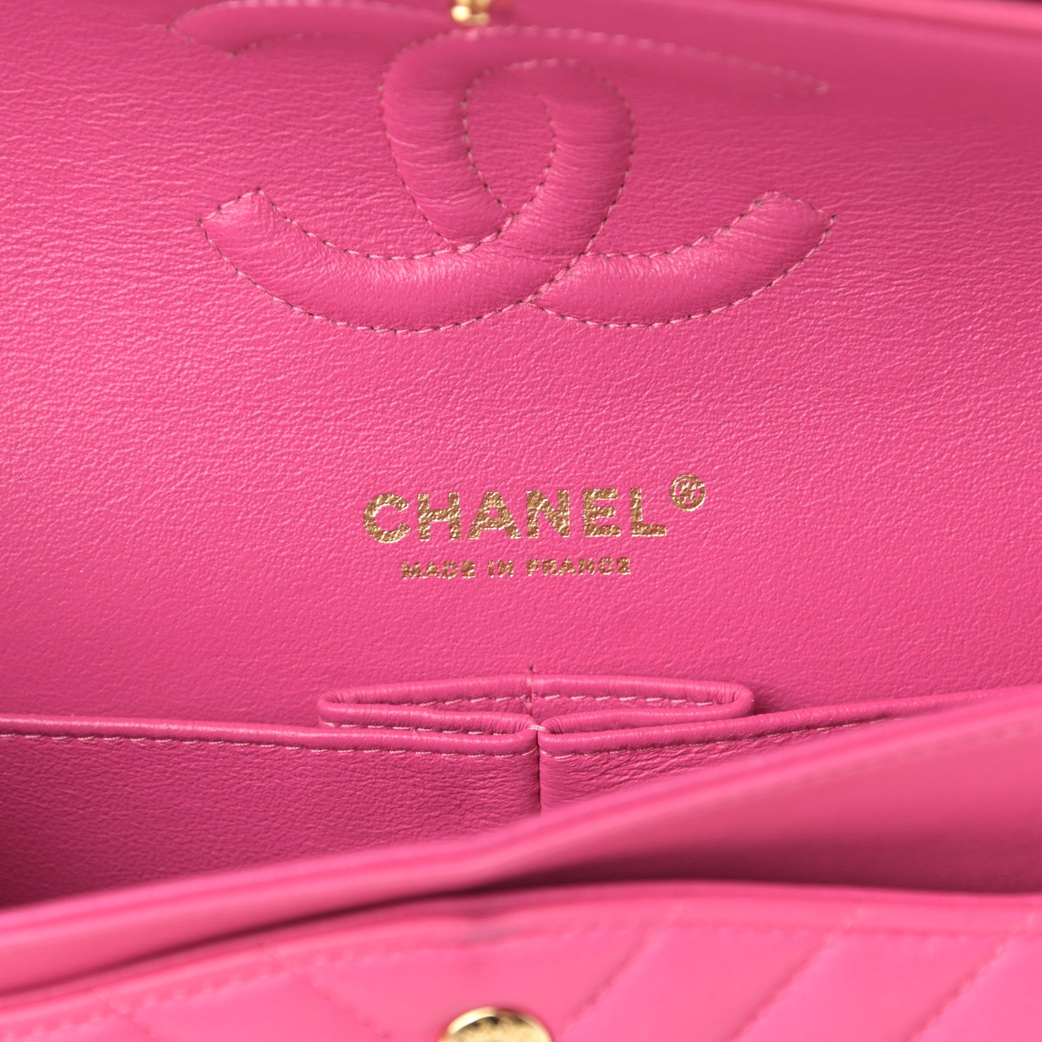 Chanel Lambskin Chevron Quilted Medium Double Flap Pink 6 of 24