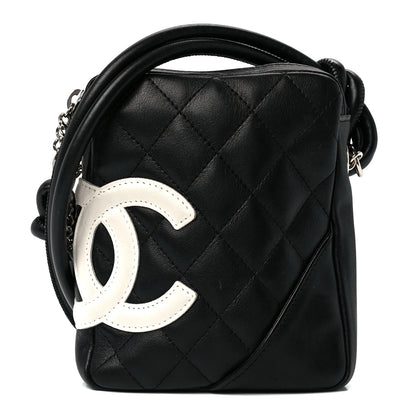Chanel Calfskin Quilted Small Cambon Messenger Black White 1 of 11