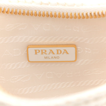 Prada Yarn Raffia Effect Crochet Re-Edition 2005 Shoulder Bag White 6 of 10